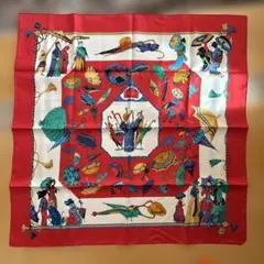HERMES エルメスオレンジ スカーフ 世界地図 天使 プチカレ美品 - メルカリ