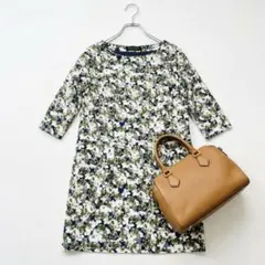 CLOSET STORY ユナイテッドアローズ 膝丈花柄 원피스 ベロア調
