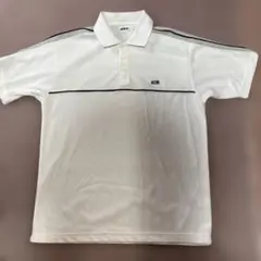 長期保管品　prince ポロシャツ ホワイト ストライプ　着用感有　M大め