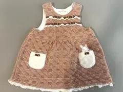 クーラクール　ウサギポケット付きキルティングワンピース 80