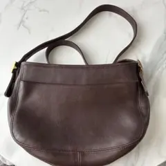 オールドコーチ　coach レザーショルダーバッグ　茶　アメリカ製