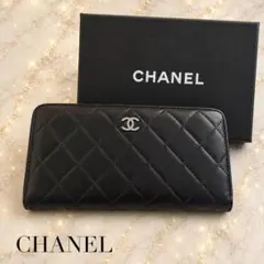 シャネル CHANEL 財布 二つ折り 黒 ブラック マトラッセ 正規品のサムネイル