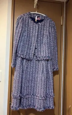 TOCCA ネイビー ピンク ツイード セットアップ(ワンピースとジャケット)