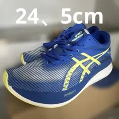 ランニングシューズ 青/黄