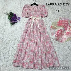 【未使用級♡希少デザイン】ローラアシュレイヴィンテージタグ　花柄ロングワンピース