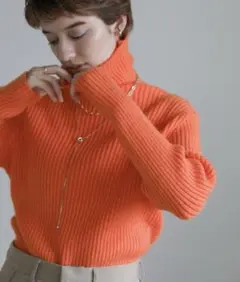 2021 AW タートルネックリブニット