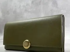 ★現行美品LOEWE ロエベ ペブル コンチネンタル ウォレット 長財布 カーキのサムネイル