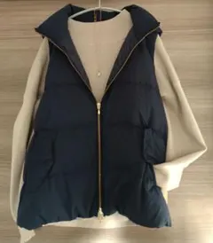 美品 QTUME ダウンベスト 23100円 ダウン90% フェザー10%