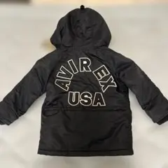 AVIREX キッズ　フード付きコート 100cm 　背中ロゴ入り