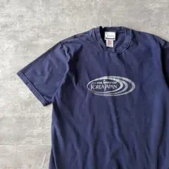 【©️1999年、日韓ワールドカップ】adidas古着Tシャツ紺サッカー小野伸二