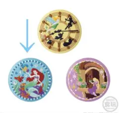 Disney Characters刺繍缶バッジビスケット2 リトル・マーメイド