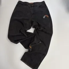 激渋　希少　超美品　90s Rocawear バギーデニムブラック 刺繍ロゴ
