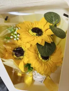 向日葵が大好きな方へのプレゼントにシャボンフラワー