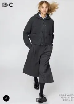 UNIQLO：Ｃキュロット/丈短め　XS　ダークグレー