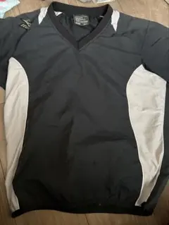 150 野球　Mizuno Vネック　ウェア Lサイズ ブラック/ホワイト