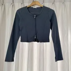 GU リブダブルジップカーディガン