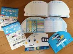 No.82 しんかんせん 6冊 ノート　平成当時品　落書き帳 &絵日記シールつき