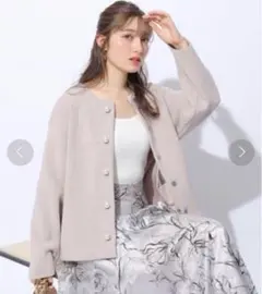 Apuweiser-riche♡パール釦コクーンニットジャケット