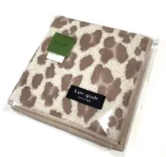 新品　ケイトスペード タオルハンカチ レオパード柄　大きめサイズ