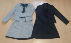 黒とツイードのセレモニースーツ４点セット