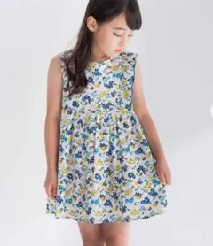 ☆BeBe ビエラ コットン 花柄 フリル ワンピース 130㎝☆
