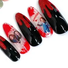 ネイルシール　チャッキー　ハロウィン　1枚