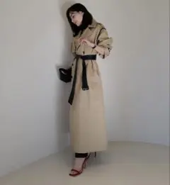 anuans ベージュ トレンチコート ベルト付きのサムネイル