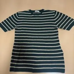 FREAK'S STORE ストライプ 半袖ニット サイズF