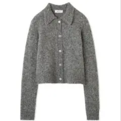 Mila Owenミラオーウェンビジューボタンポロニットカーディガン（S-M）