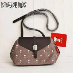 新品　PEANUTS スヌーピー ショルダーバッグ ブラウンのサムネイル