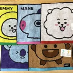 BT21 タオルハンカチ 5枚セット