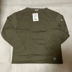 【未使用】オーシバル　カットソー　長袖　コットン　日本製　カーキ