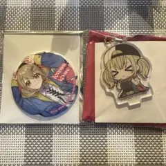 プロセカ　小豆沢こはね　スタンド付きアクリルキーホルダー　缶バッジ