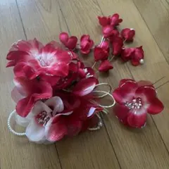 髪飾り　成人式　結婚式　浴衣　透明ケース入り