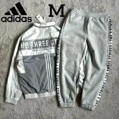 新品 adidas セットアップ ジャケット グレー スウェットパンツ　M