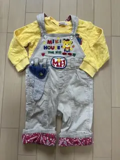 ミキハウス　プッチー君　２枚セット　長袖/オーバーオール
