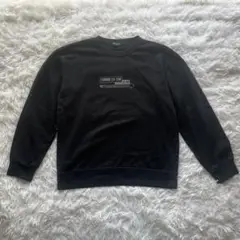 COMME CA ISM メンズ トレーナー M ロゴ 綿 コットン ブラック
