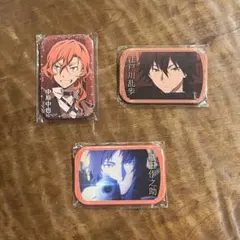 文豪ストレイドッグス スクエア缶バッジ まるかく 3点セット