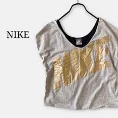 ナイキNIKEデカロゴ　フレンチスリーブ半袖グラフィックTシャツ　スポーツウェア