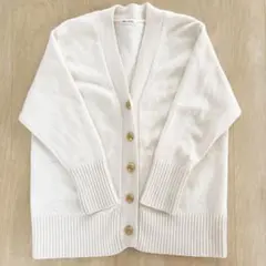 美品✨NOLLEY’Sカシミヤブレンド長めVネックカーディガン(メタル釦)