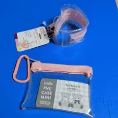 セリア推し活ポーチミニハートamifa PVC CASE MINI カラビナ付きのサムネイル