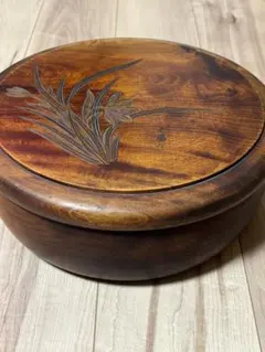 天然木製 煎茶道具 漆器 丸盆 工芸品 彫 漆芸 32cm