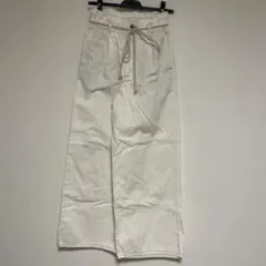 GU ワイドパンツ　ホワイト　白　Sサイズ