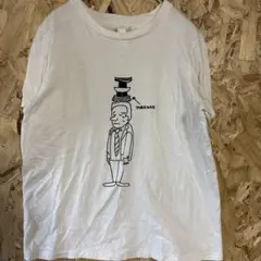 YAECA イラスト Tシャツ　面白い　シュール 白色　メンズ　トップス　Sのサムネイル