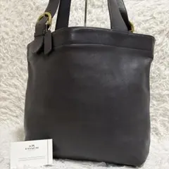 極美品✨オールドコーチ トートバッグ ゴールド金具 大容量 グラブタンレザー 紺