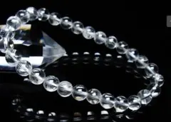 値下げしました天然ヒマラヤ水晶ブレスレット 6mm サイズ16㎝。