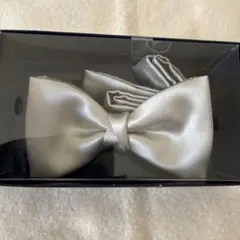 蝶ネクタイ　シルバー