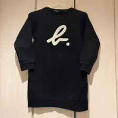 agnès b. ブラック トレーナーワンピース 黒色 サイズ10ans