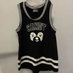 Candy Stripper ノースリーブ タンクトップ ブラック　お値下げ不可のサムネイル