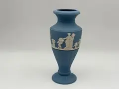 【美品】WEDGWOODジャスパー フラワーベース　花瓶　一輪挿しのサムネイル